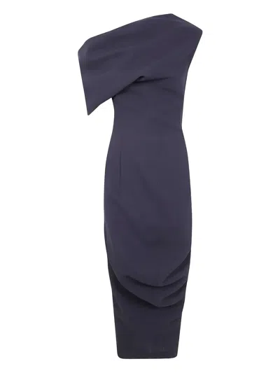 Jacquemus Viscose Crêpe Dress In Black