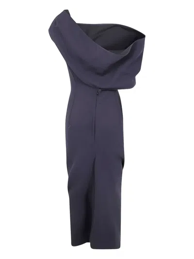 Jacquemus Viscose Crêpe Dress In Black