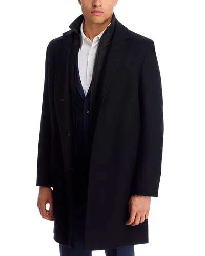 Hugo Boss Milogan Extra Slim Fit Topcoat With Zip-out Bib In Black ...