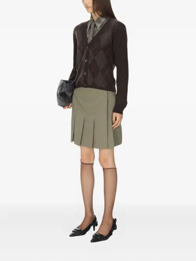 Our Legacy Argyle Pattern Long Sleeve Knitwear Top In Brown