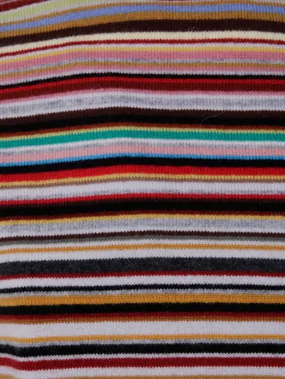 Paul Smith Signature Stripe Turtleneck Sweater In Multi