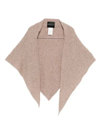 Roberto Collina Triangular Scarf In Neutral