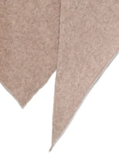 Roberto Collina Triangular Scarf In Neutral