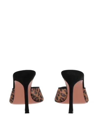 Amina Muaddi Alexa 95 Leopard-print Mesh Mules In Animal Print