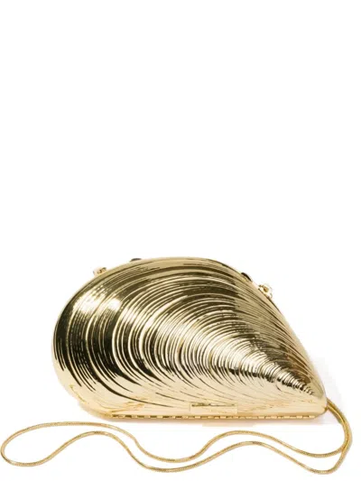 Simkhai Bridget Metal Oyster Shell Clutch In Non Definito