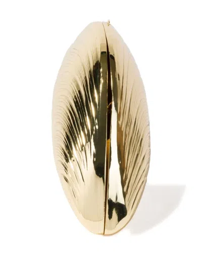 Simkhai Bridget Metal Oyster Shell Clutch In Non Definito