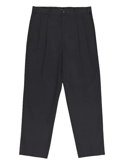Aimé Leon Dore Gray Double Pleated Wool Trousers In Black