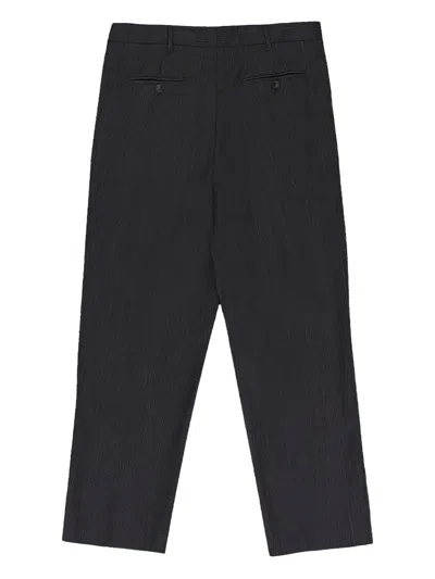 Aimé Leon Dore Gray Double Pleated Wool Trousers In Black