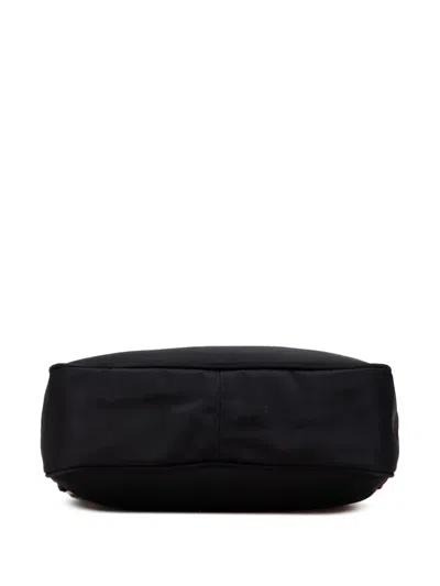 Pre-owned Fendi 2000-2015 Nylon Ff Shoulder Bag In Black