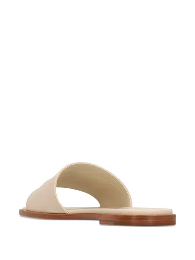 Chloé Logo-embossed Leather Sandals In Animal Print