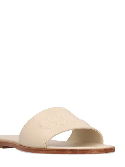 Chloé Logo-embossed Leather Sandals In Animal Print