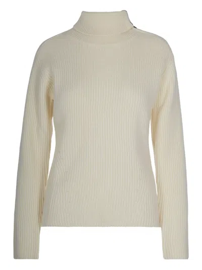 P.a.r.o.s.h Ribbed Turtleneck Sweater In Neutral