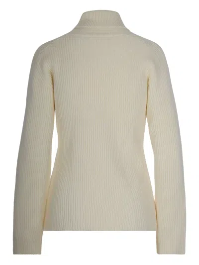 P.a.r.o.s.h Ribbed Turtleneck Sweater In Neutral