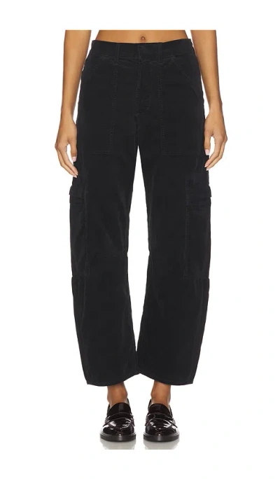Citizen Of Humanity Citizens Of Humanity Marcelle Low Slung Corduroy Cargo Trousers In Black