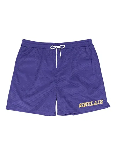 Sinclair Logo-print Drawstring Shorts In Purple