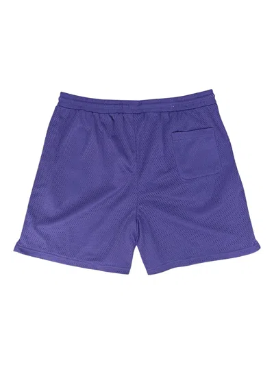 Sinclair Logo-print Drawstring Shorts In Purple