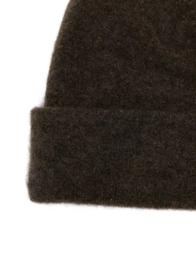 Isabel Benenato Folded-cuff Beanie Hat In Brown