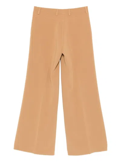 Alberto Biani Wide Leg Trousers Featuring Belt Loops In Black