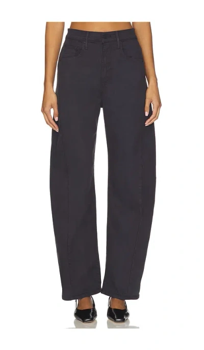 Mother Womens Faded Black The Half-pipe Flood Stretch-denim Blend Jeans