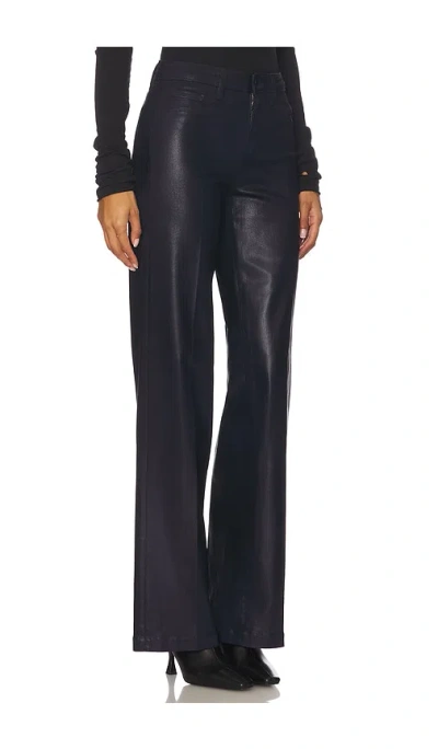 L'agence Black Cotton High-waisted Jean In Blue