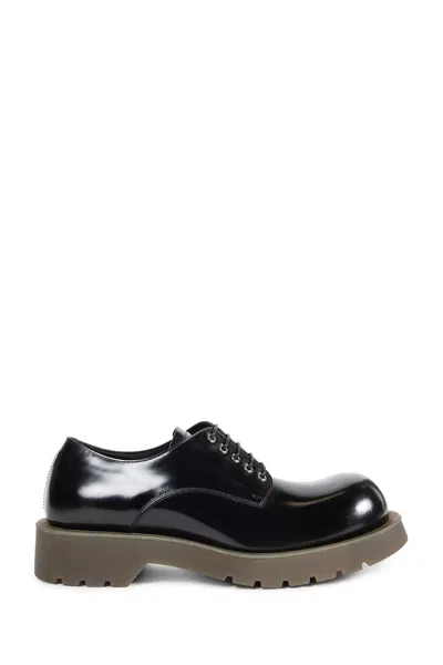 Jil Sander Leather Lace-up Shoes In Black
