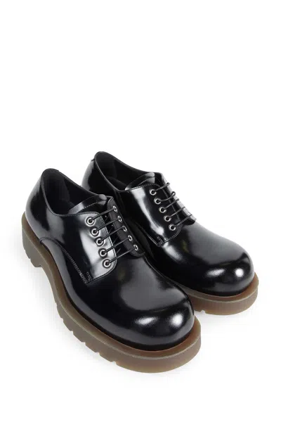 Jil Sander Leather Lace-up Shoes In Black