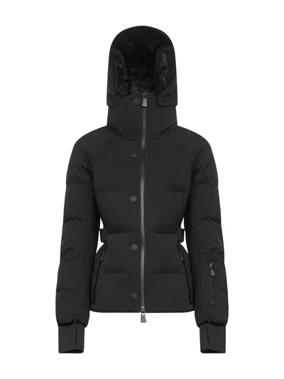 Moncler Veste De Ski Isolante À Capuche Guyane, Femme, Noir, Taille: 00 In Black