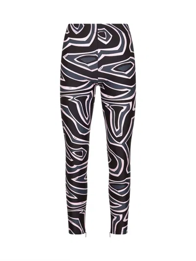 Pucci Abstract Pattern Stretch Fit Trousers In Black