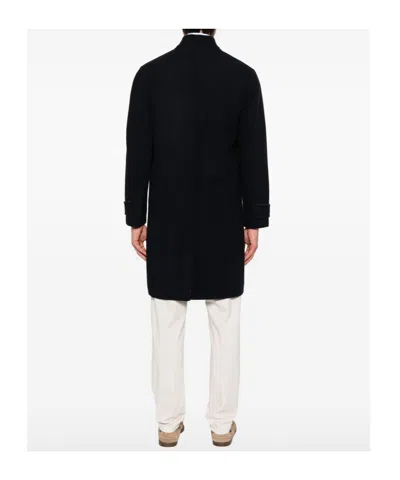 Eleventy Reversible Wool Coat In Black