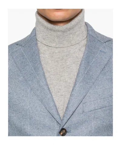 Eleventy Pinstripe Two-button Blazer In Gray