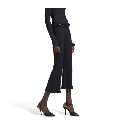 Balenciaga Black Dynastie Satin Sandals In Black