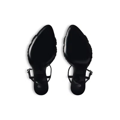 Balenciaga Black Dynastie Satin Sandals In Black
