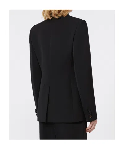 Max Mara Giselle Shawl-lapel Embellished Blazer In Black