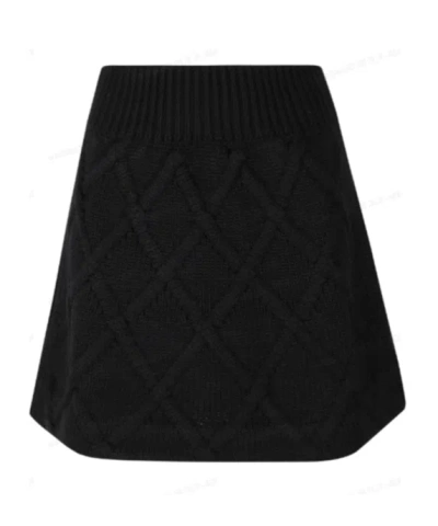 Jil Sander Knitted Skirt In Black