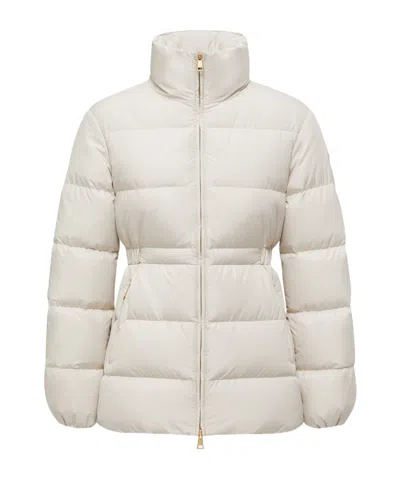 Moncler Womens Natural Brossette Quilted Shell-down Jacket In White