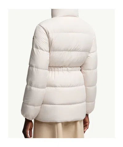 Moncler Womens Natural Brossette Quilted Shell-down Jacket In White