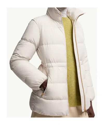 Moncler Womens Natural Brossette Quilted Shell-down Jacket In White