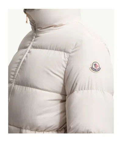 Moncler Womens Natural Brossette Quilted Shell-down Jacket In White