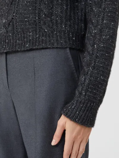 Max Mara Boxy Sweater In Alpaca Blend In Gray