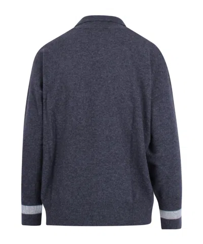 Ermanno Firenze Wool Sweater With Collar In Gray