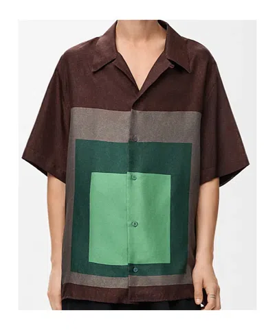 Loewe Albers Bowling Shirt Shirts Multicolor In Brown