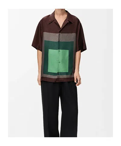 Loewe Albers Bowling Shirt Shirts Multicolor In Brown