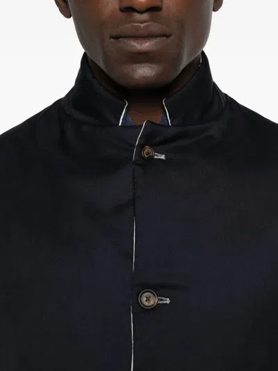 Eleventy Button-up Sleeveless Vest In Black