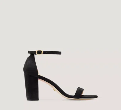 Stuart Weitzman Elegant Curve 75 Heel Sandals In Black