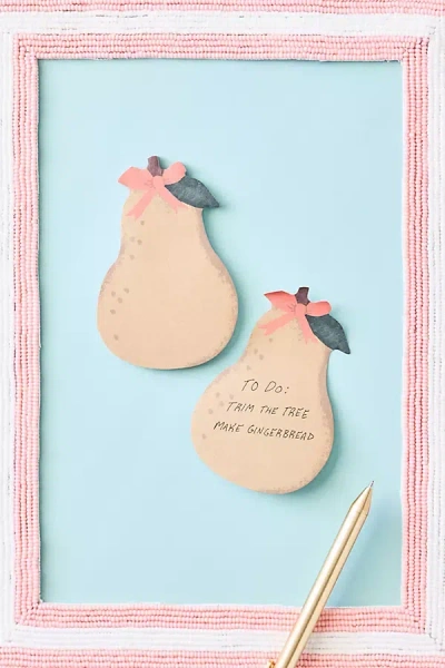 Rifle Paper Co Pear-shaped Sticky Notes, Set Of 2 In Multi