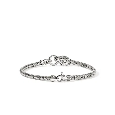 John Hardy Naga Bracelet Sterling Silver Diamonds Blue Sapphire 3.5mm