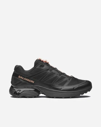 Salomon Xt-pathway 2 Ruffled Satin And Rubber-trimmed Mesh Sneakers In Black