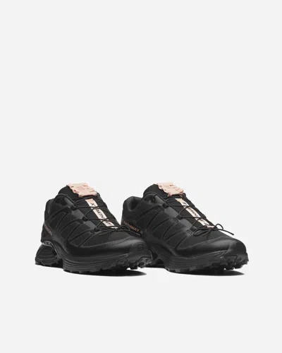 Salomon Xt-pathway 2 Ruffled Satin And Rubber-trimmed Mesh Sneakers In Black