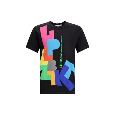 Comme Des Garçons Graphic Print Crew Neck Short Sleeve T-shirt In Black