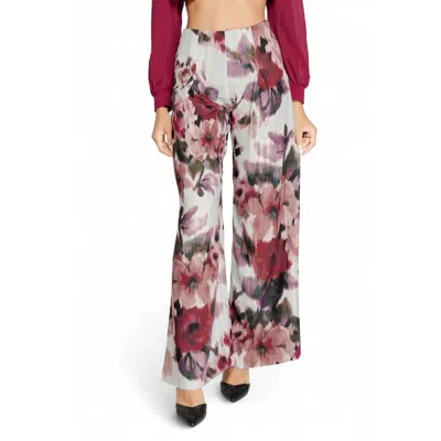 Rinascimento Bordeaux Polyester Pant In Multi